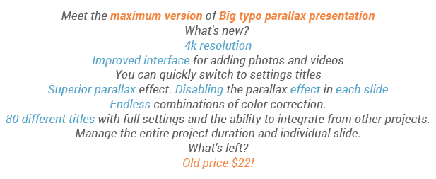 Videohive Big Typo Parallax Presentation 12819517 - Free After Effects Template