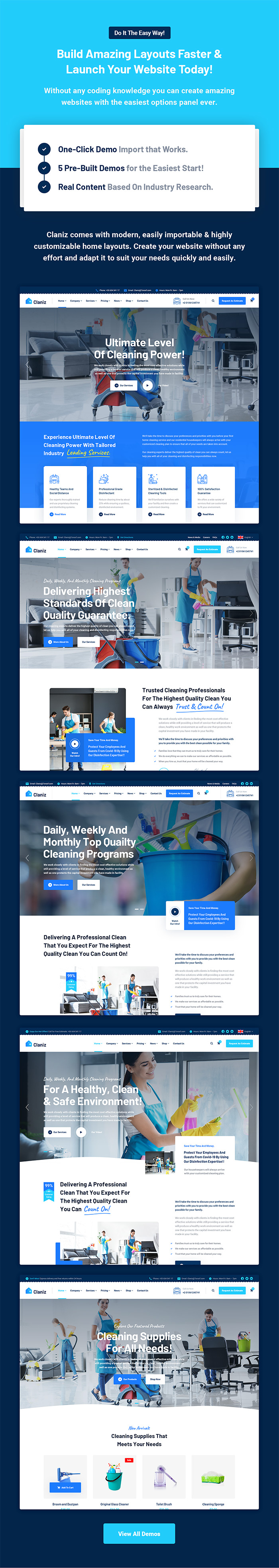 Claniz - Cleaning Services WordPress Theme - 5