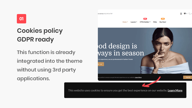 Cookies policy - GDPR ready