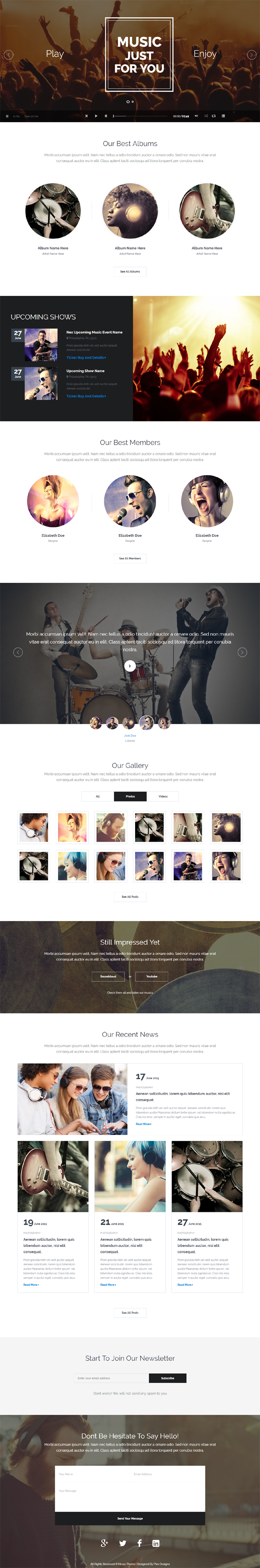 DJ Studio - DJ's, Music Band, Muscians One Page Template - 1
