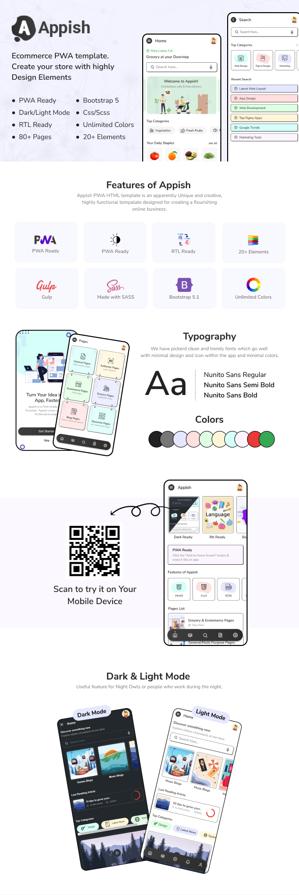 Appish Multipurpose PWA HTML template - 1