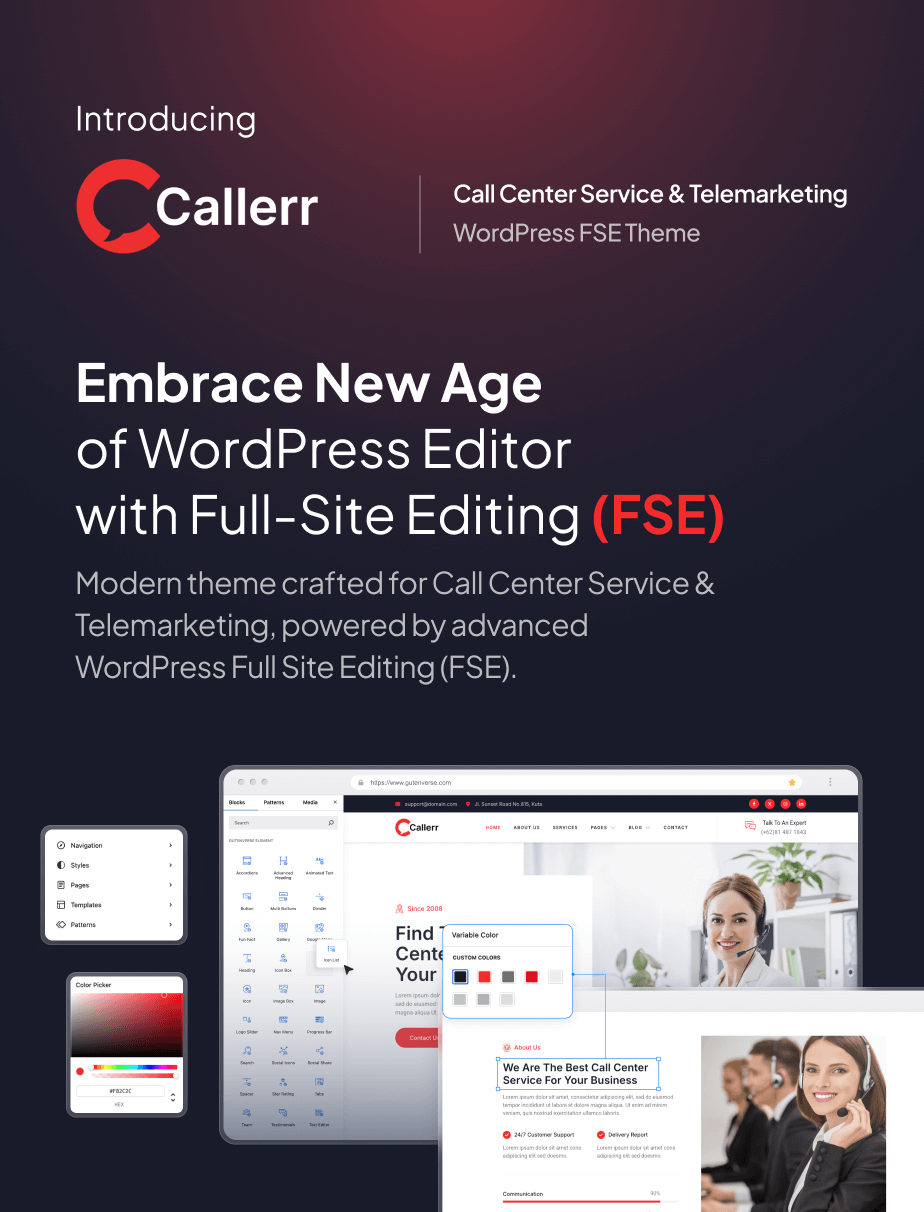 Callerr – Call Center Service & Telemarketing FSE WordPress Theme - 3
