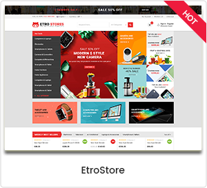 EtroStore - Elektronik Mağazası WooCommerce WordPress Teması