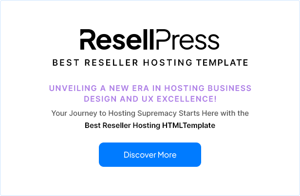 ResellPress | Web Hosting HTML & WHMCS Template - 1
