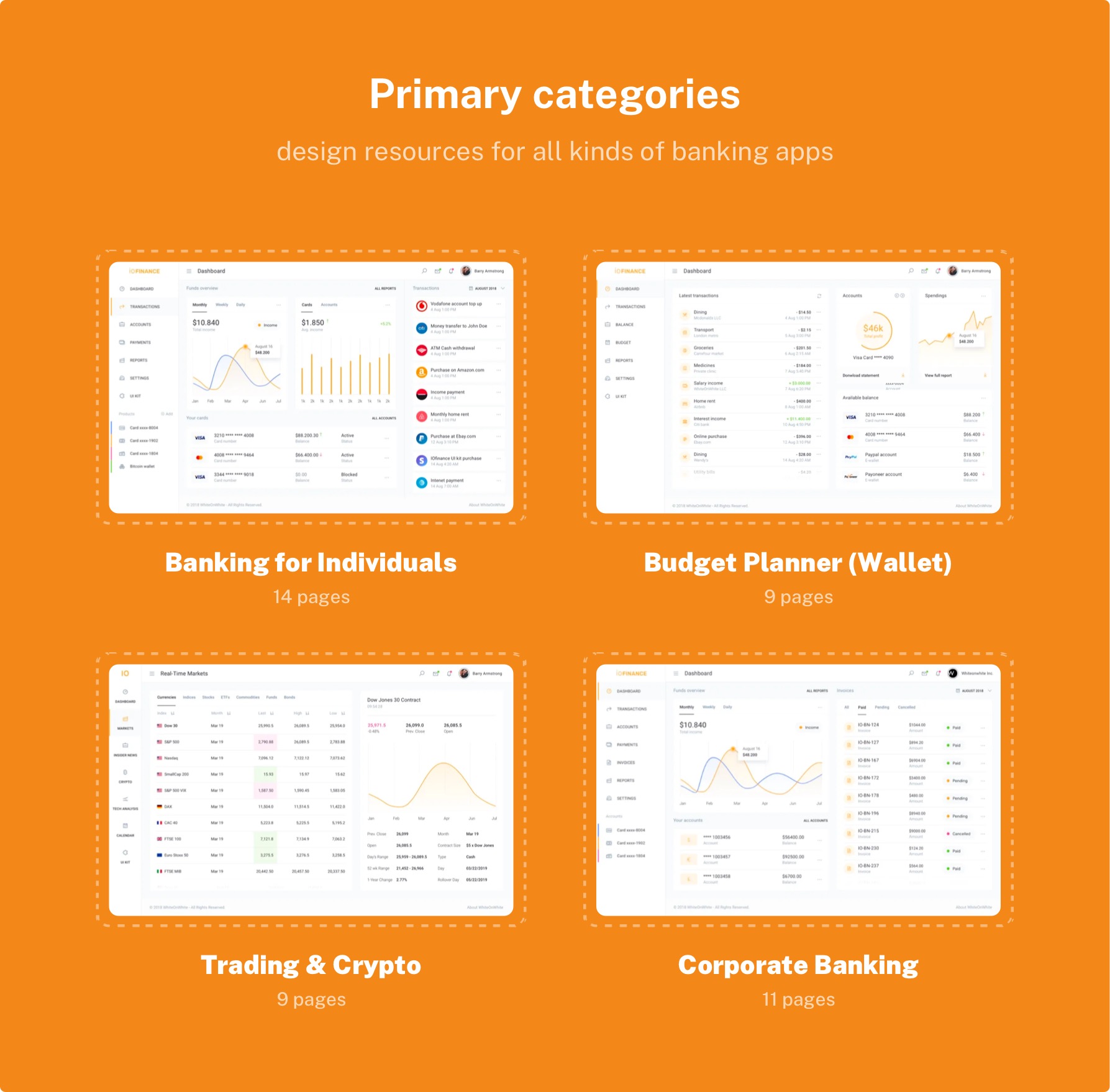 IOFinance - UI Kit for Finance, Banking and Wallet Websites - 4