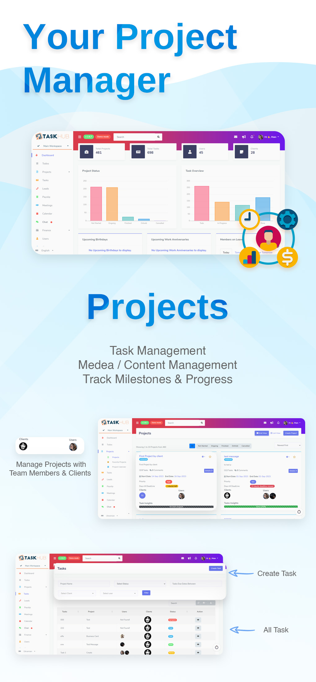 Create and manage unlimited Projetcs & Tasks - Taskhub - 1