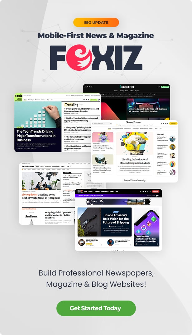 Foxiz WordPress Newspaper News and Magazine