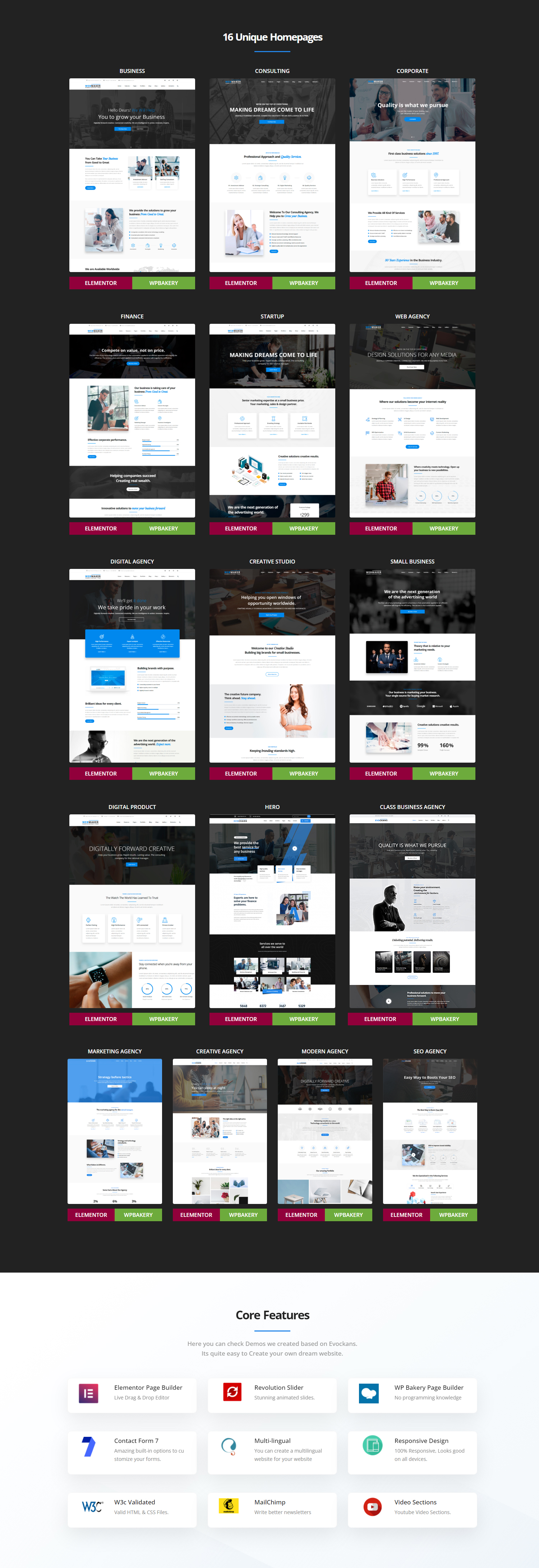 Evockans - Responsive Multi-Purpose WordPress Theme