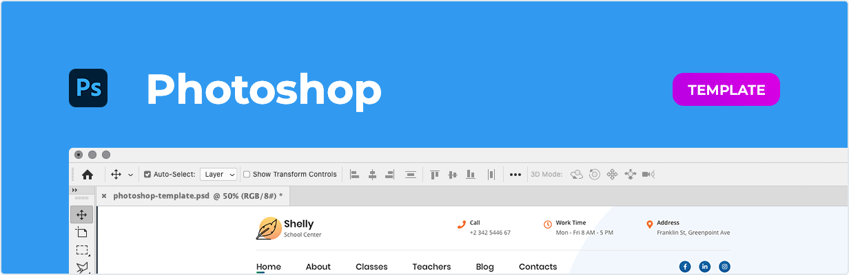Shelly – School Template for Photoshop