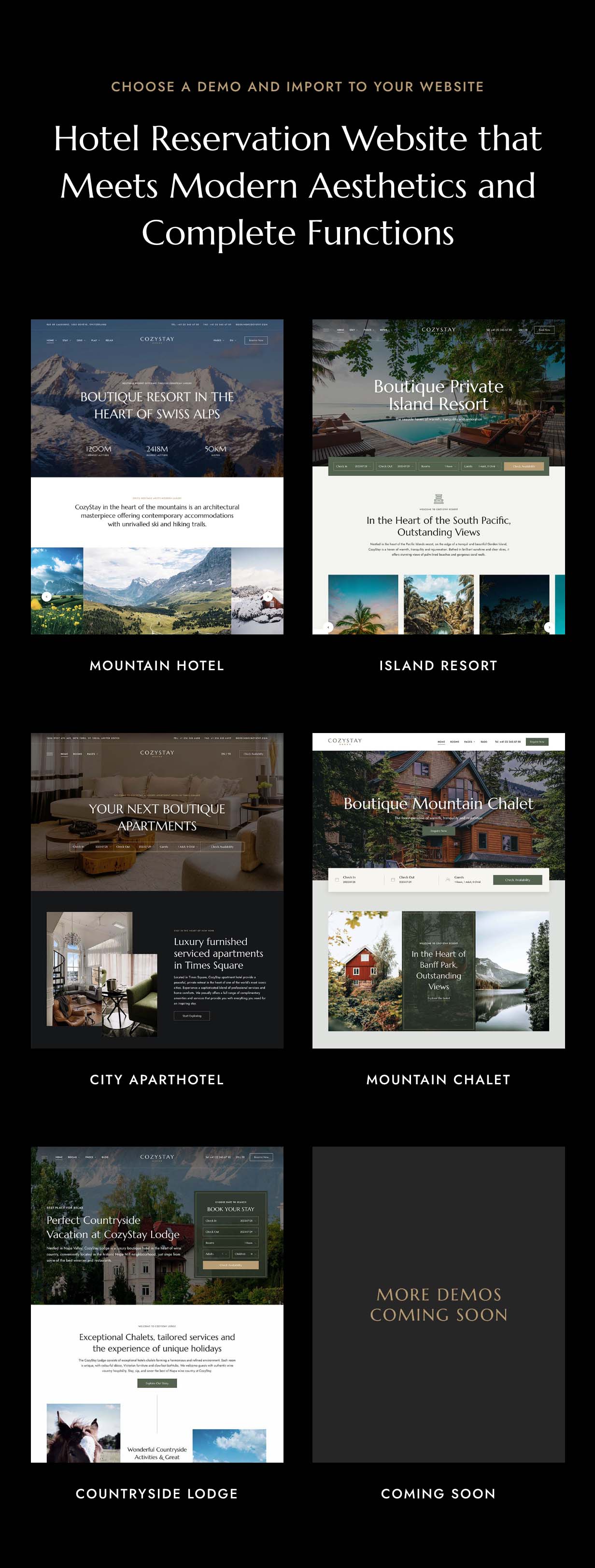 CozyStay - Hotel Booking WordPress Theme.