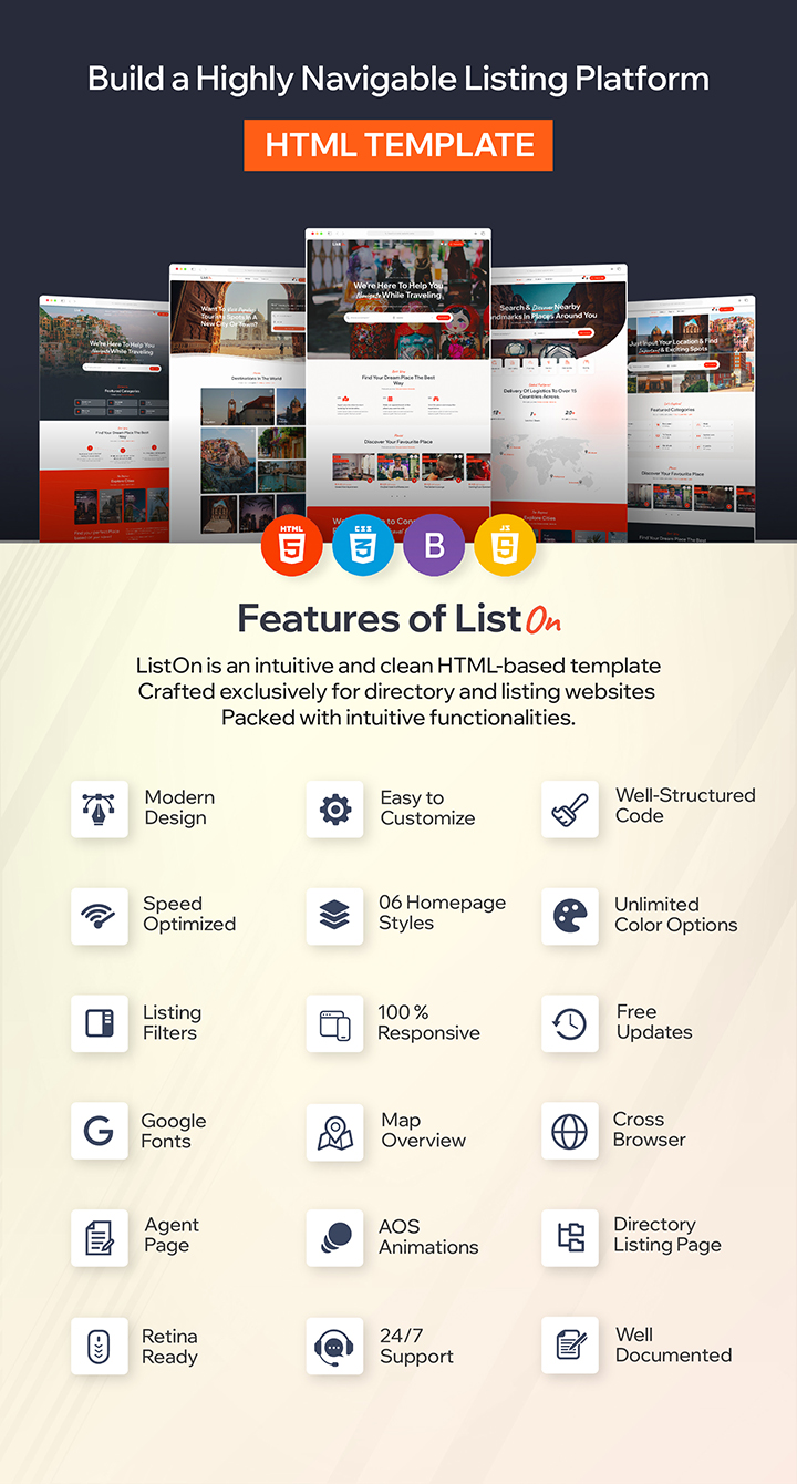ListOn - Directory & Listing HTML Template - 1