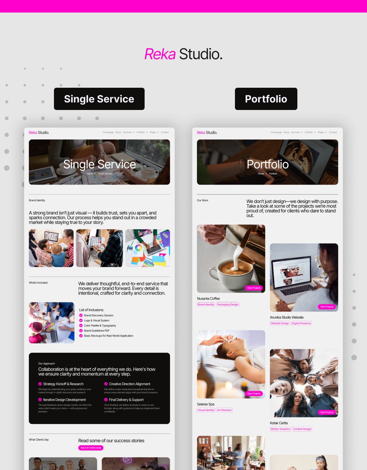 RekaStudio - Design Agency and Portfolio Elementor Pro Template Kit - 3