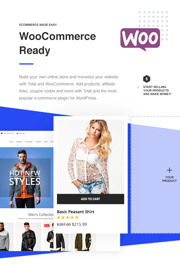 Tema WordPress total pronto para WooCommerce