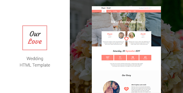 Wedding HTML Template - Wedding Site Templates