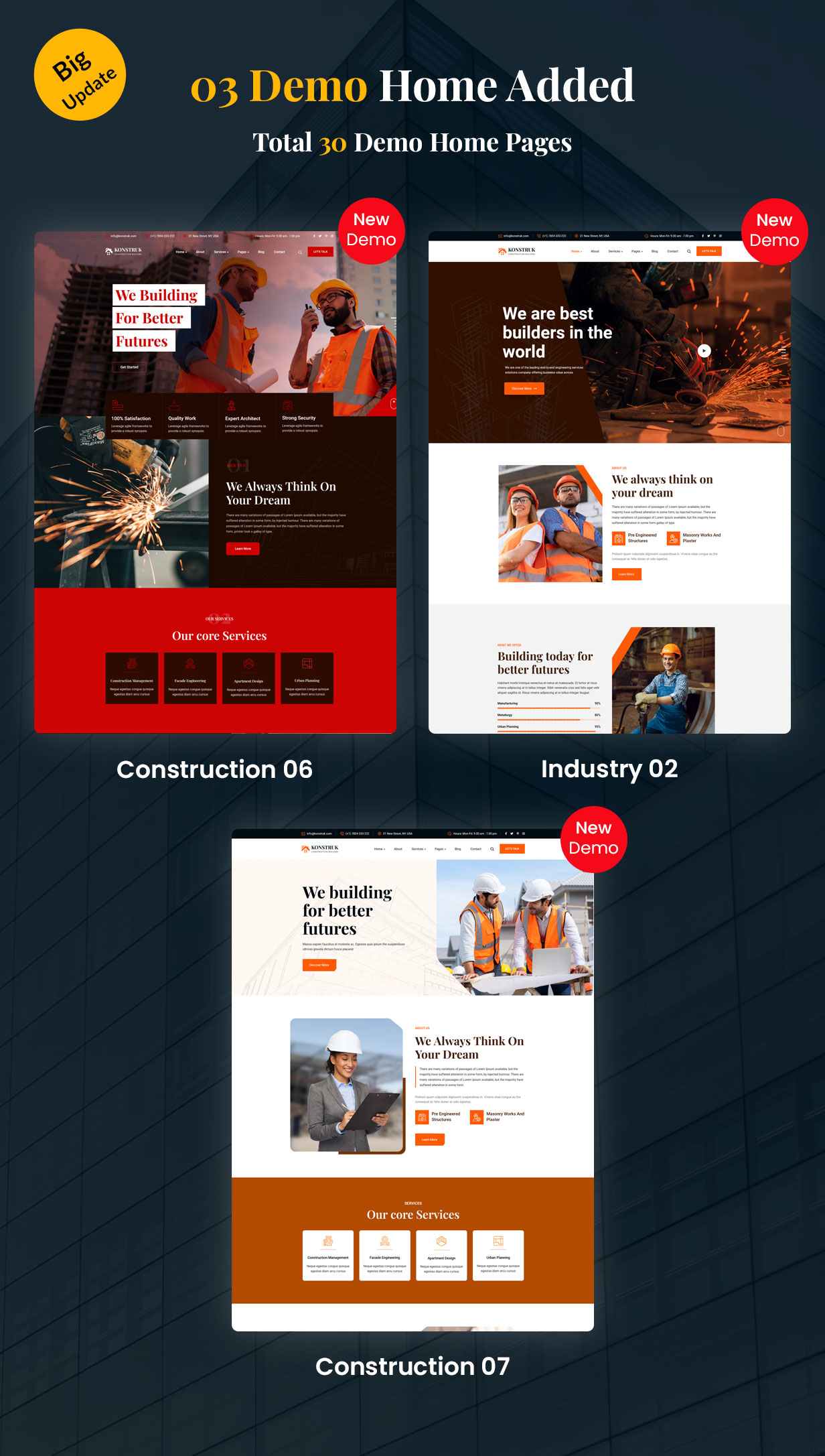 Konstruk - Construction Building WordPress Theme 