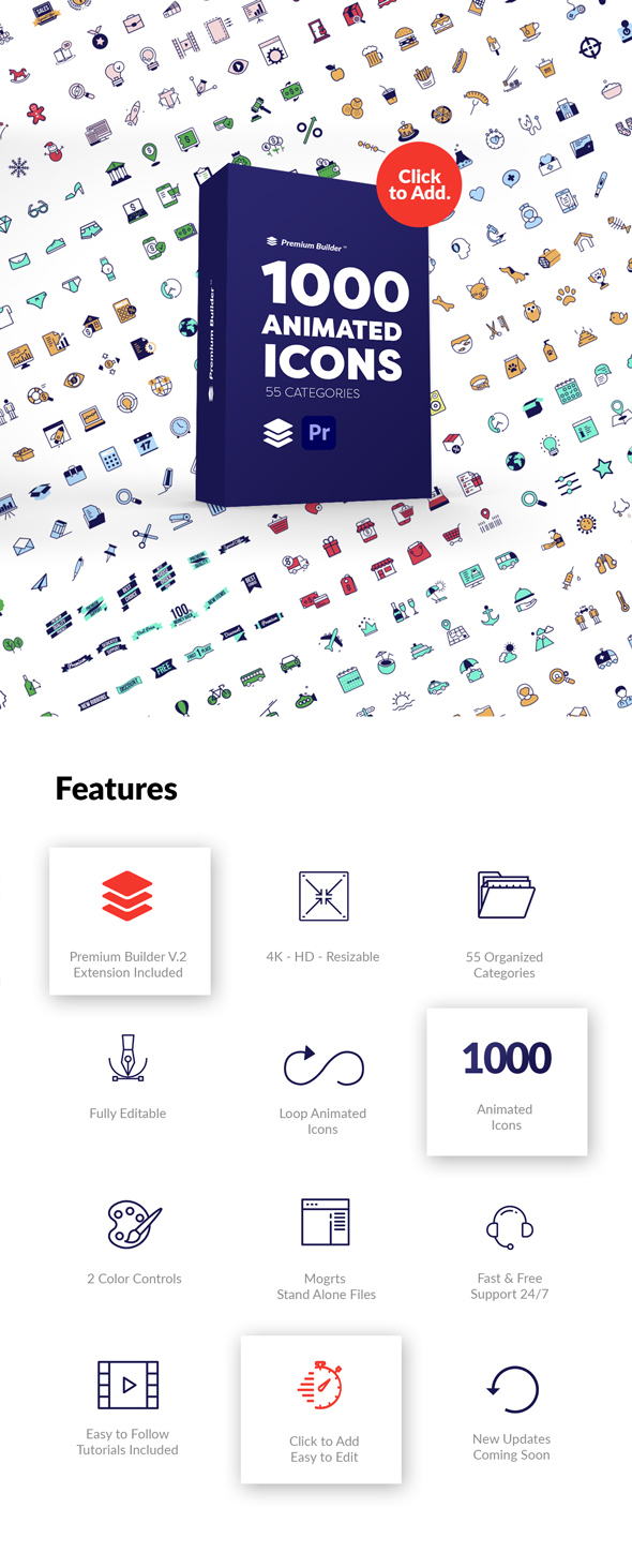PremiumBuilder Animated Icons | Premiere Pro Extension - 6