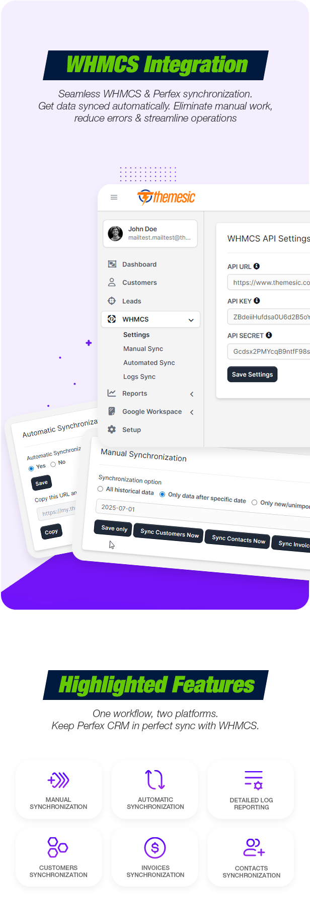 WHMCS Connector module for Perfex CRM - Integrate & synchronize data - 1