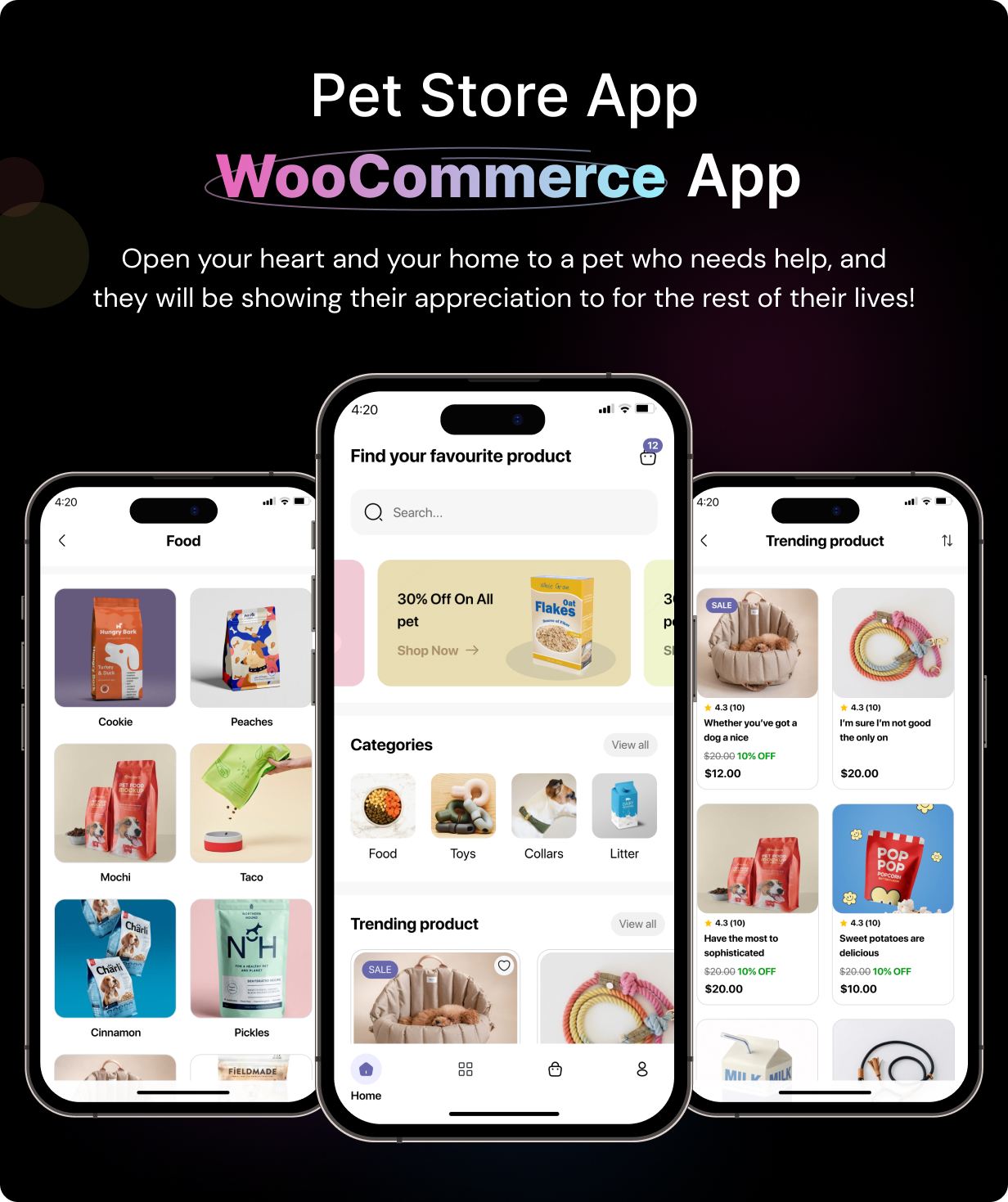Pet Product Store App - E-commerce Store app in Flutter 3.x (Android, iOS) with WooCommerce Full App - 6