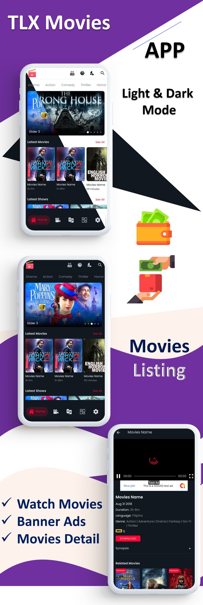 TLX Movies App | Web Series, Movies,  Videos Streaming, Live TV | Payment Gateways | Subscriptions - 3