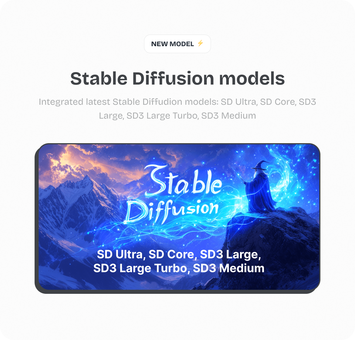 Integrated latest Stable Diffudion models: SD Ultra, SD Core, SD3 Large, SD3 Large Turbo, SD3 Medium  @heyaikeedo #aikeedo