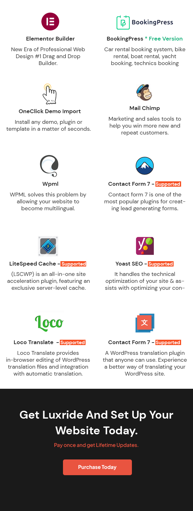 Luxride - Chauffeur Limousine Transport & Car Hire WordPress Theme