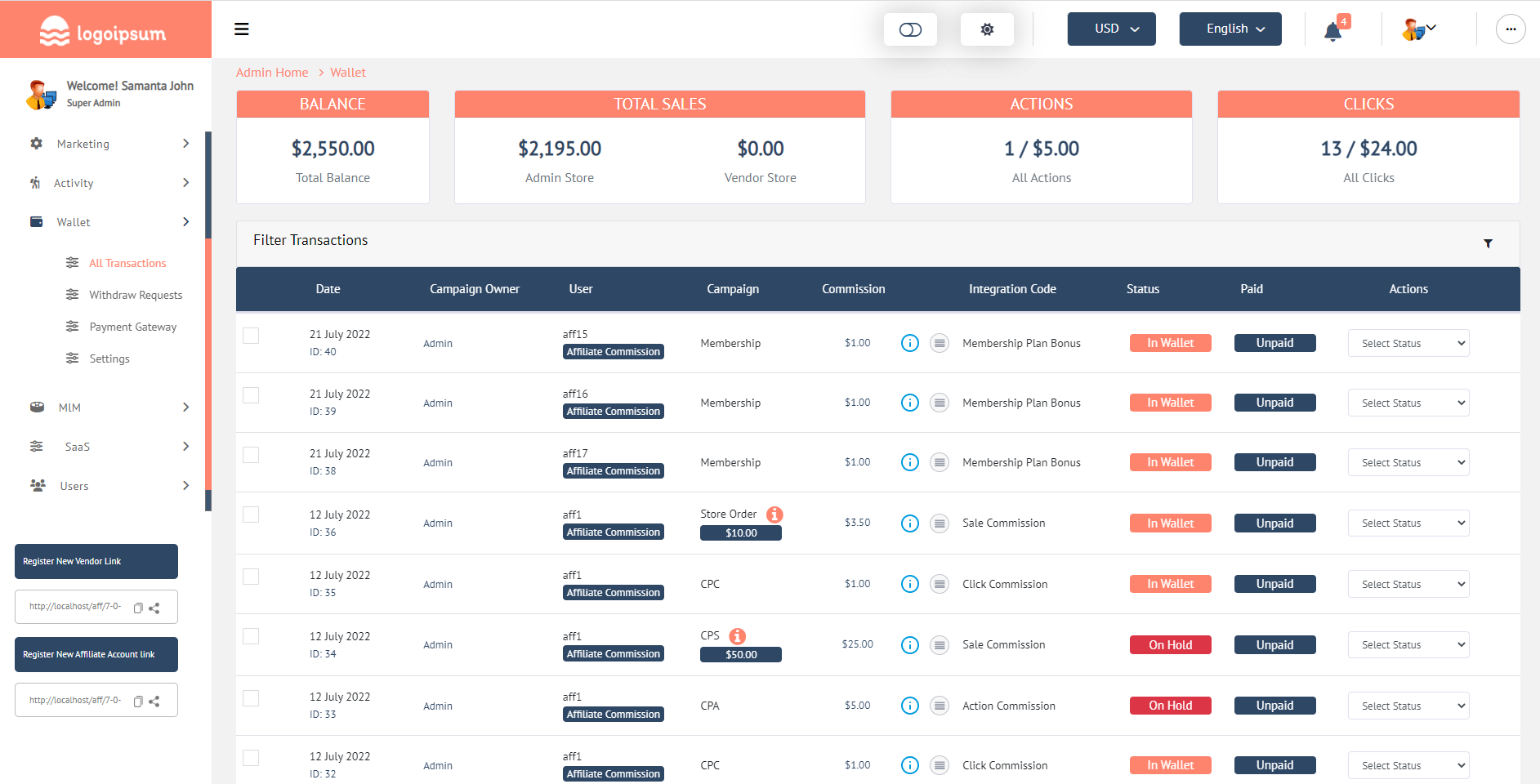 Affiliate Management System - PHP Platform - 46