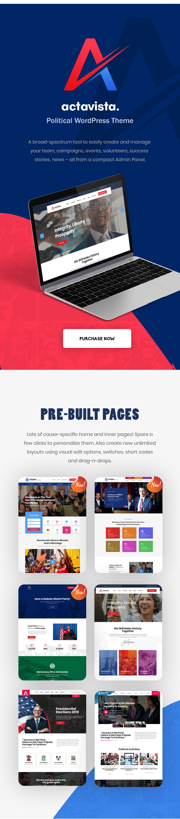 Actavista - A Responsive Political WordPress Theme For Politicians and Organizations - 2