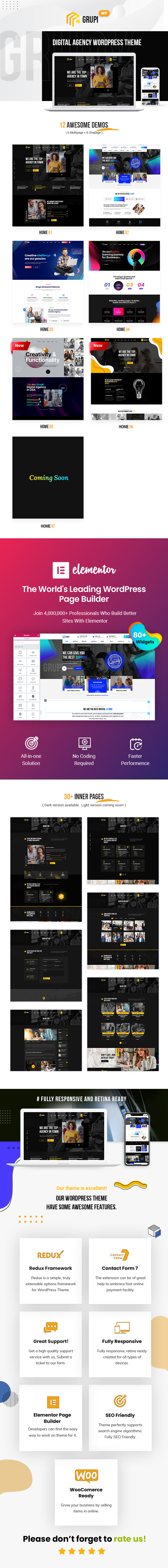 Grupi - Digital Agency WordPress Theme - 5
