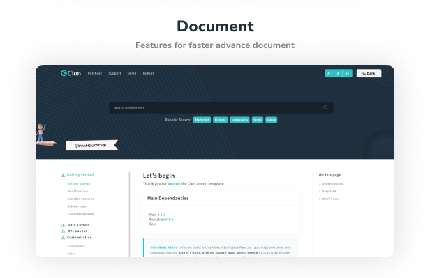 Cion Admin Dashboard theme
