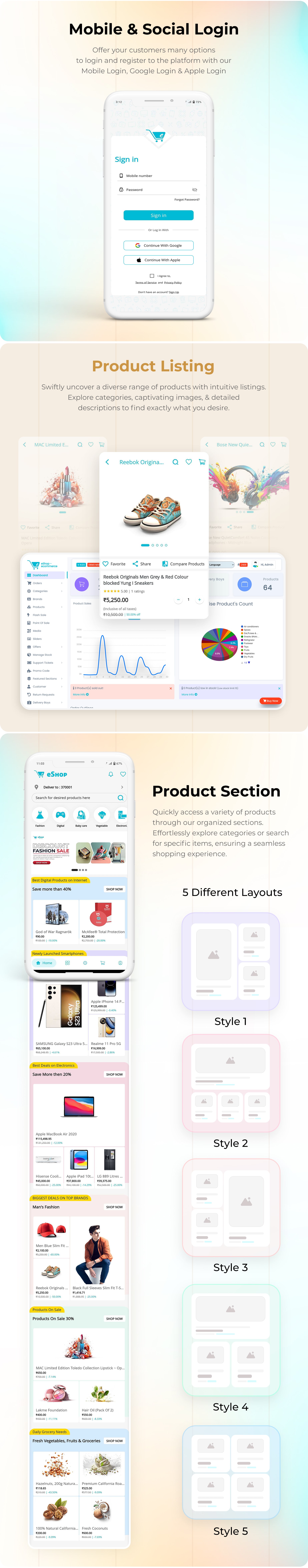 eShop- eCommerce Single Vendor App | Shopping eCommerce App with Flutter - 15
