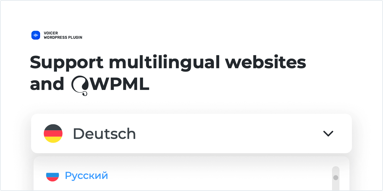 Support multilingual websites and WPML
