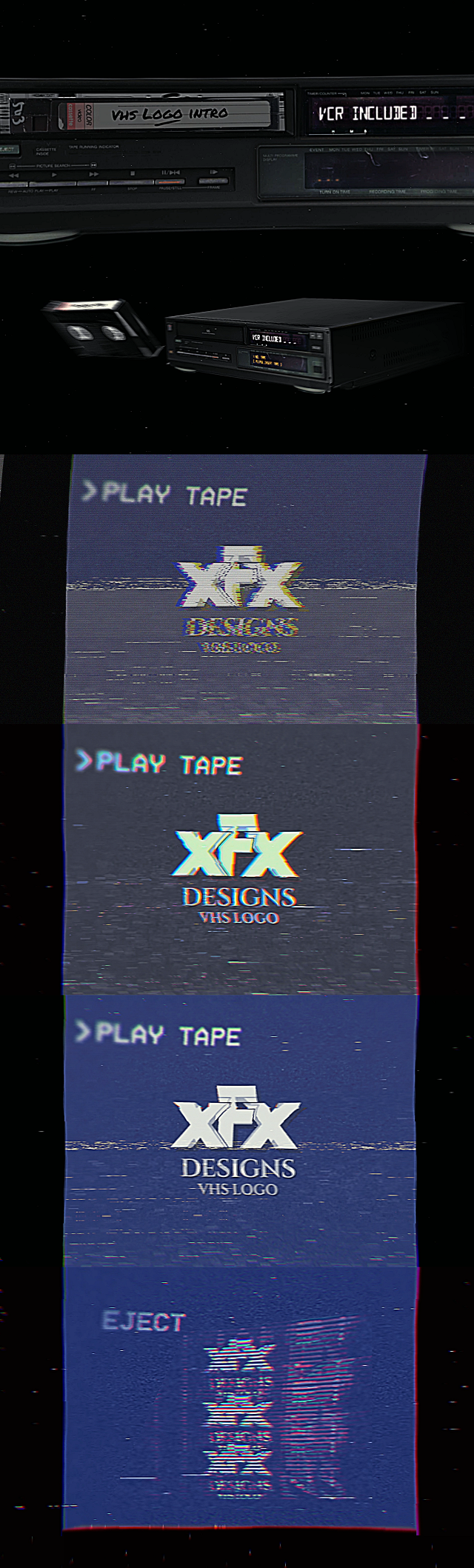 Damaged VHS Tape Logo Intro - 1