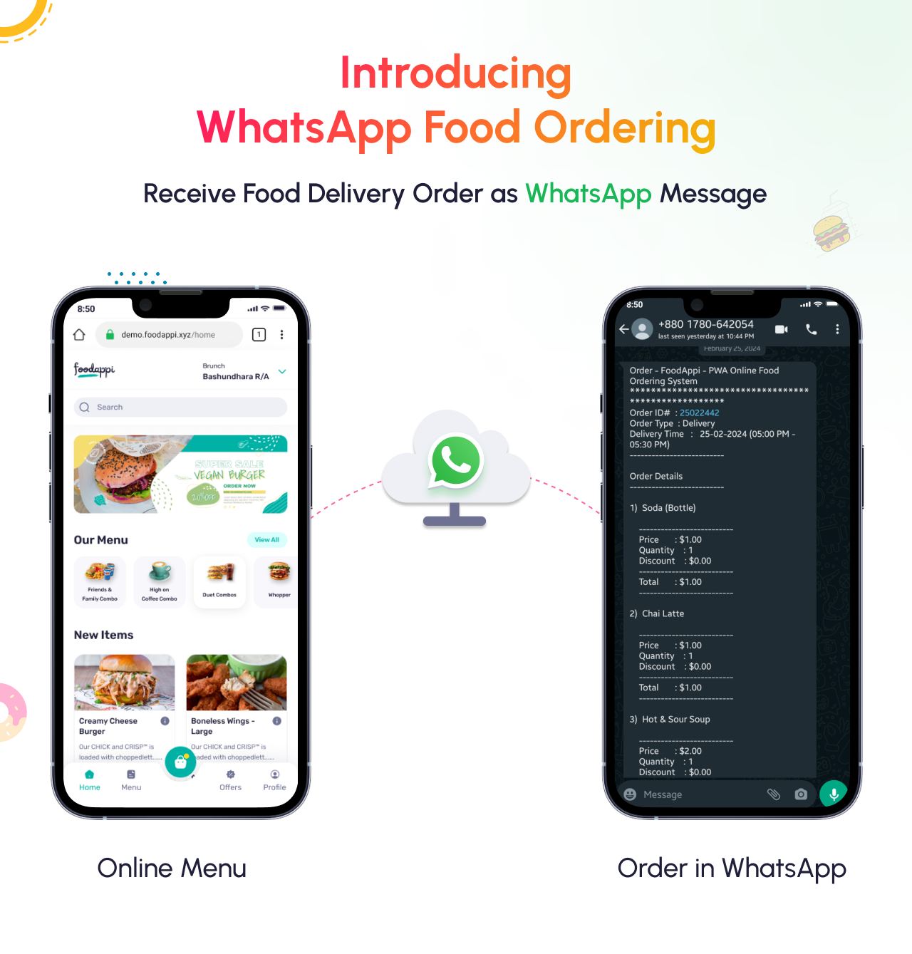 FoodAppi WhatsApp menu ordering