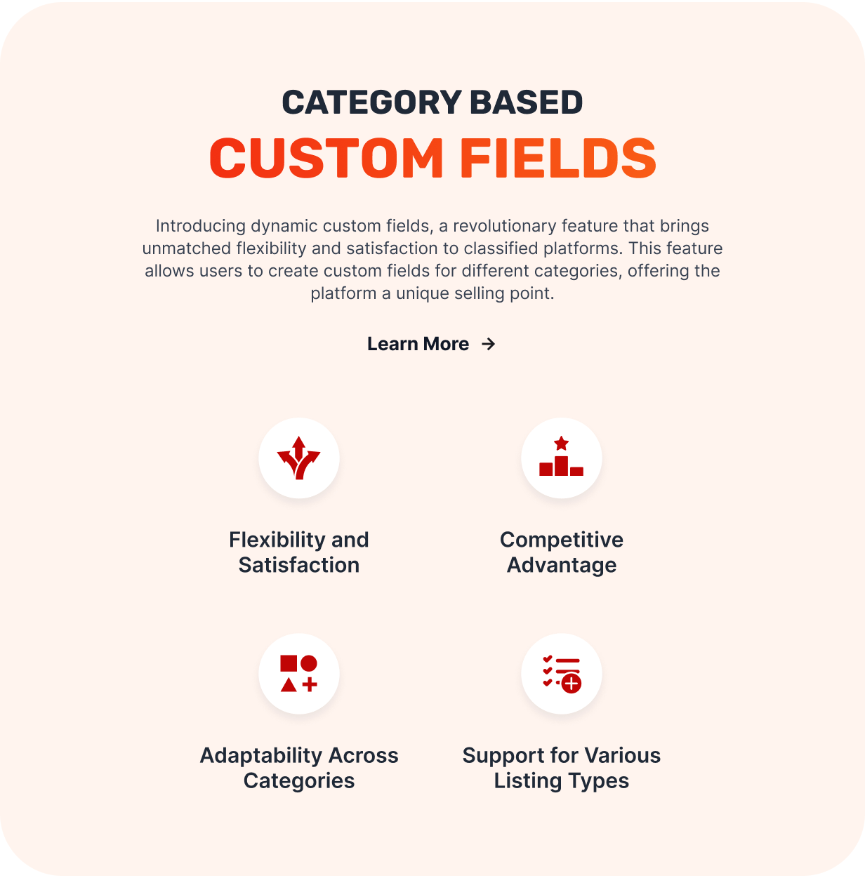 category based custom fields