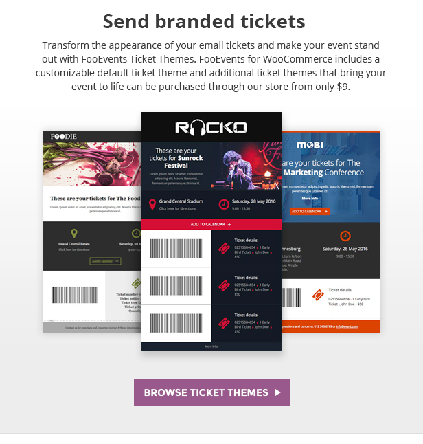 FooEvents Branded Email Tickets FooEvents Branded Email Tickets