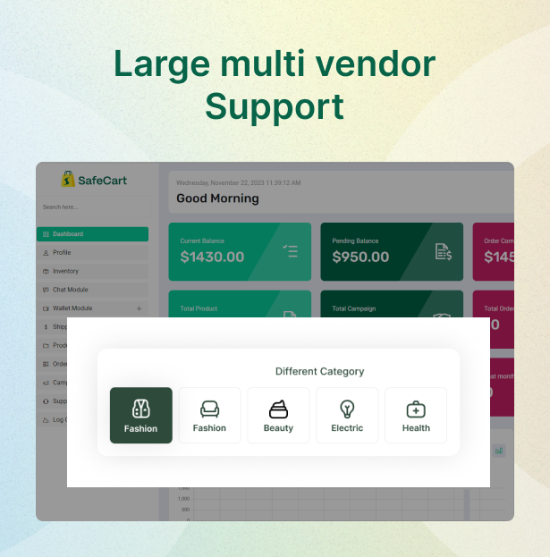 Safecart – Multi-Vendor Laravel eCommerce platform