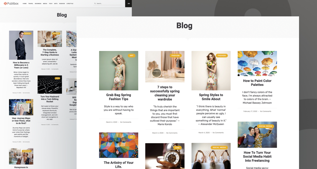 Publibox - Blog, News & Magazine Elementor Template Kit - 3