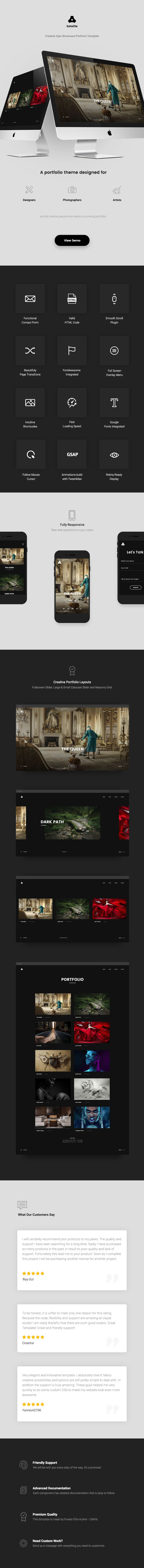 HTML showcase portfolio Satelite