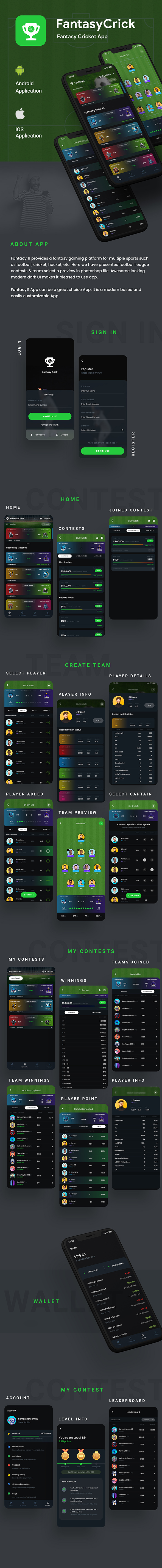 2 AppTemplate | Fantasy Sports App | Cricket Contest App| Cricket Fantasy App | FantasyCrick - 5