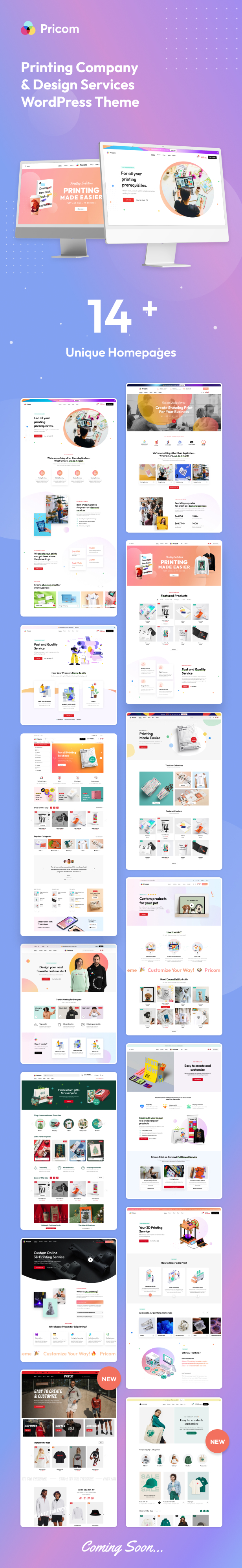 Pricom - Printing Company & Design Services WordPress theme