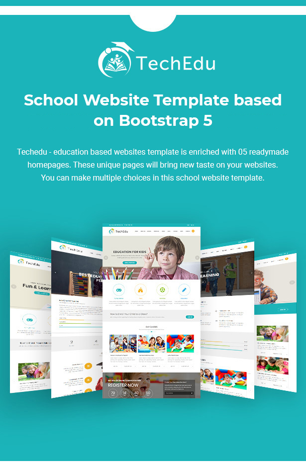 Techedu - School Website Template based on Bootstrap 5
