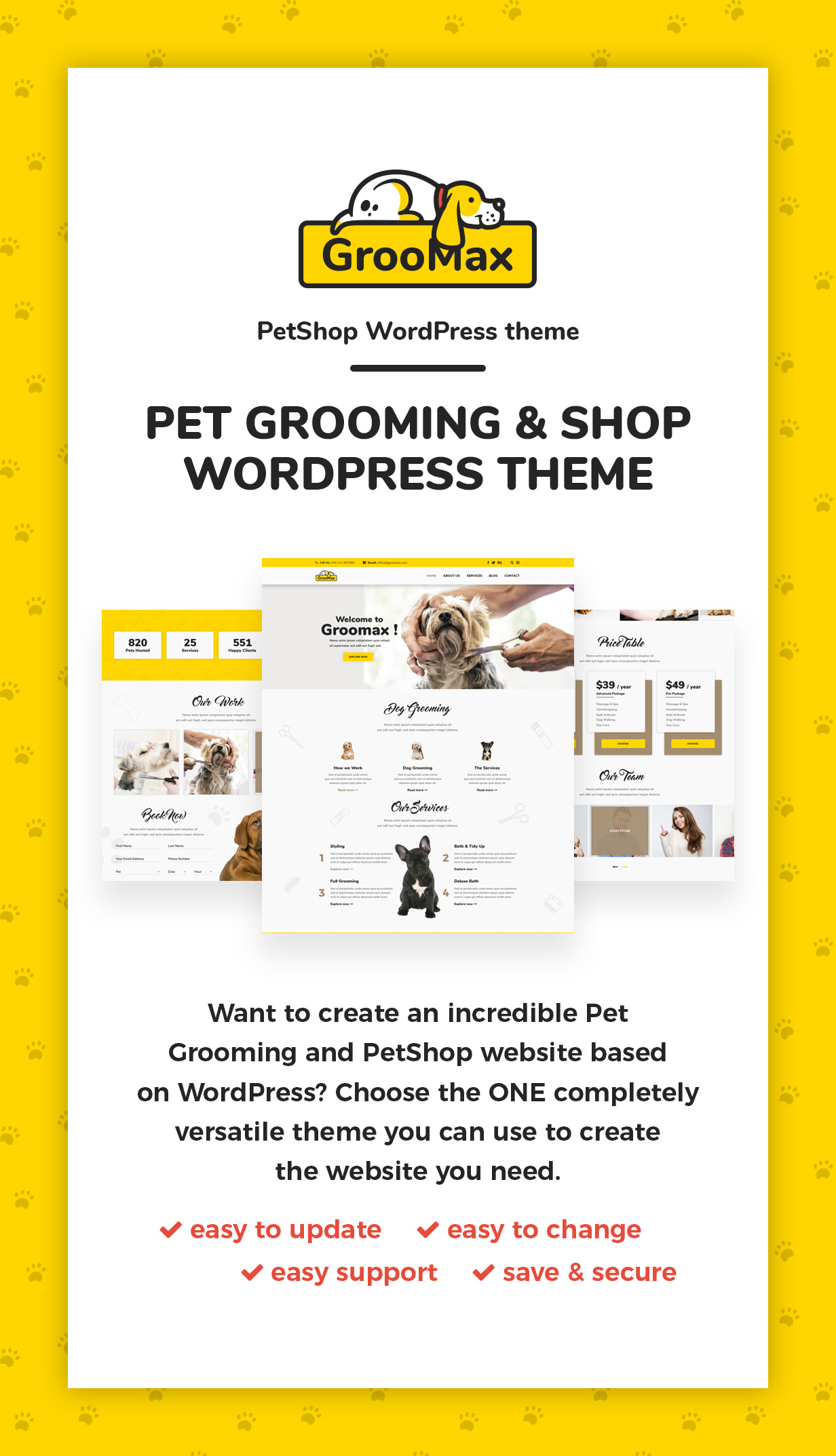 Groomax - Pet Grooming & Shop WordPress Theme - 1