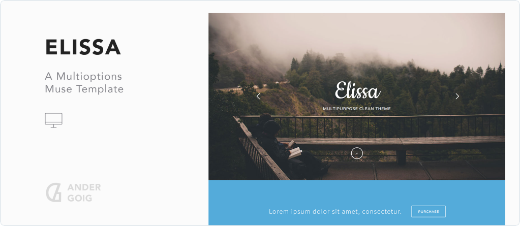 Elissa - Multipurpose One Page Muse Template