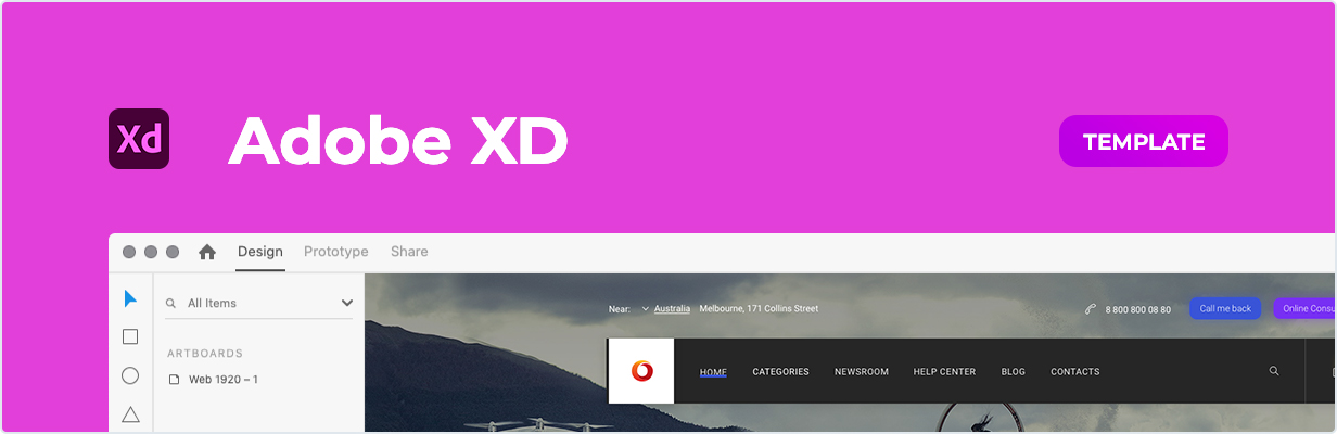 Bzzz - Gadgets eCommerce Template for XD