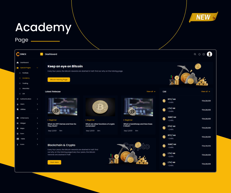 COINEX - Crypto Currency Admin Dashboard Template - 11