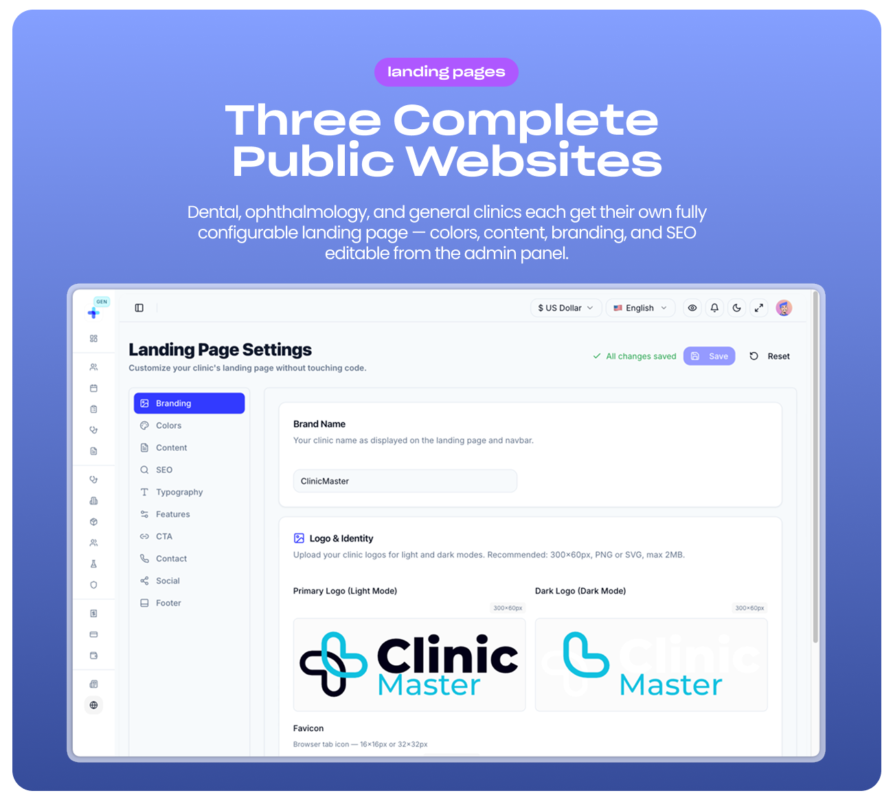 SCREENSHOT Landing Page