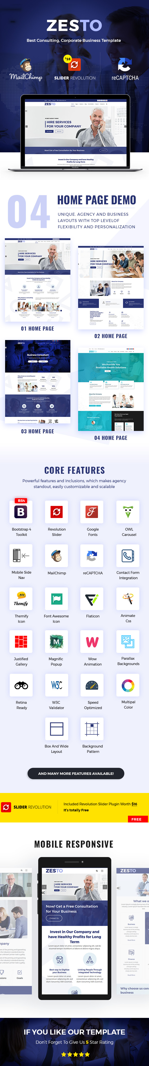 Zesto | Bootstrap4 Multipurpose Corporate HTML Template