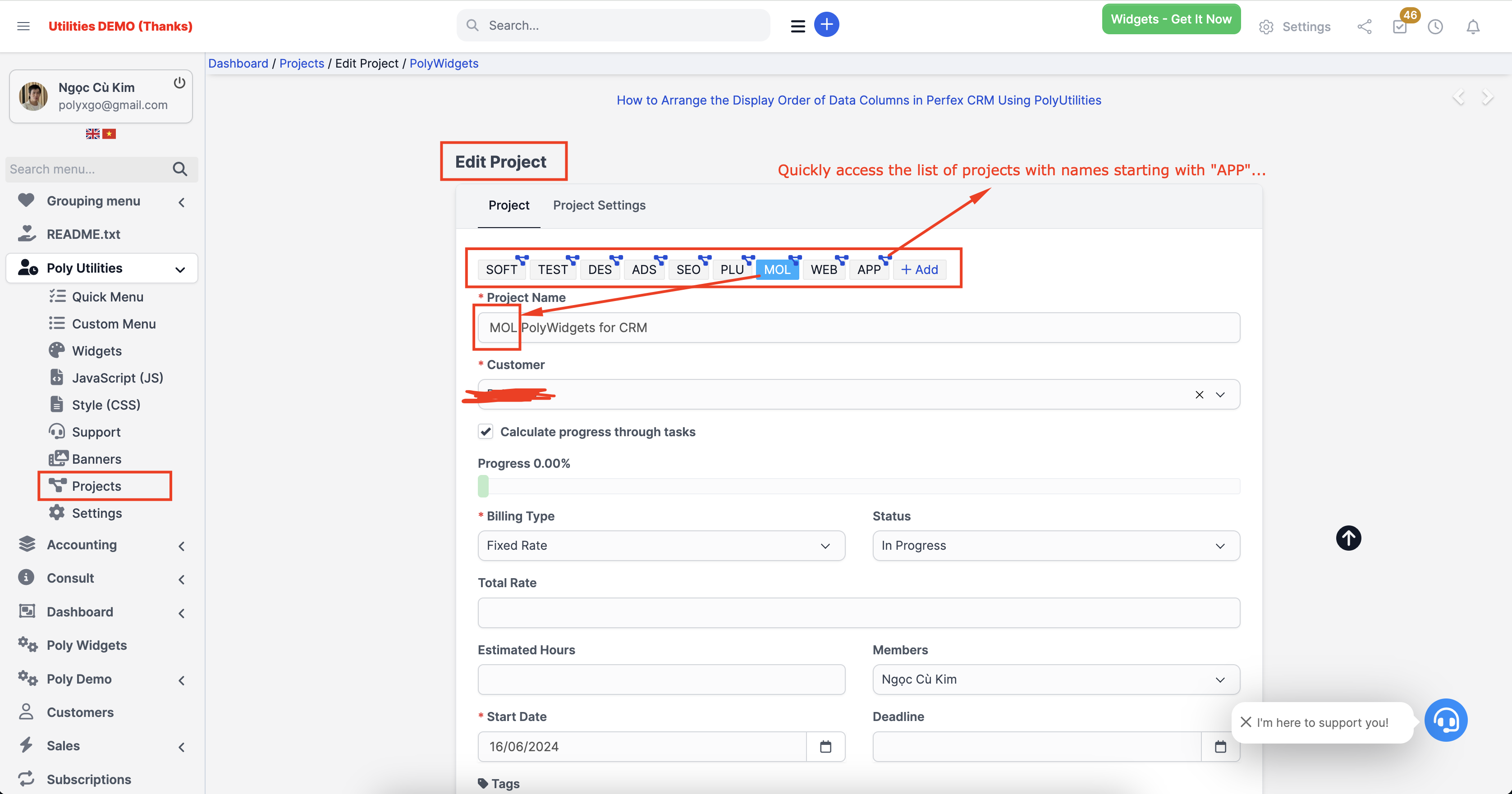 PolyUtilities for Perfex CRM: Quick Access Menu, Custom JS, CSS, and More - 22