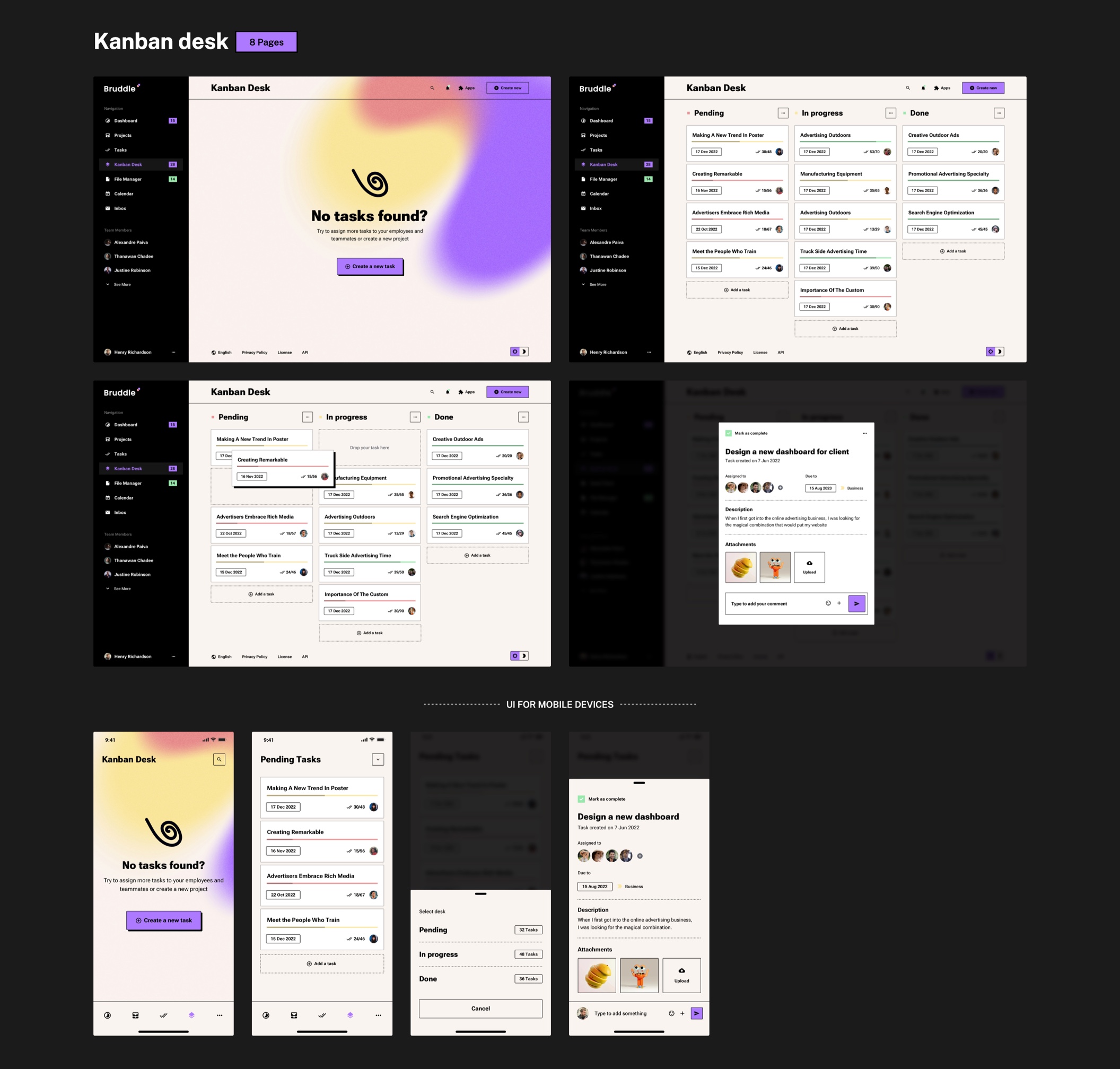 Bruddle - Neo Brutalism UI kit for SaaS Apps - 13