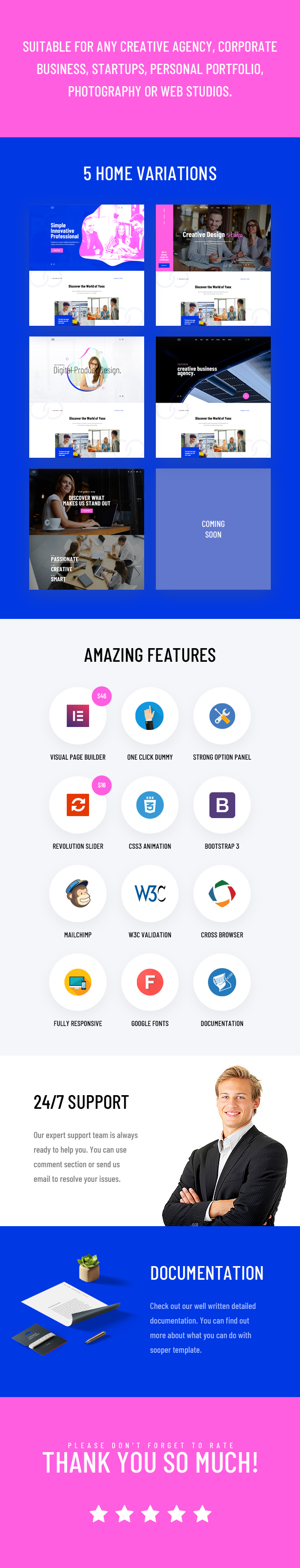 Yoox - Creative One Page & Parallax WordPress Theme